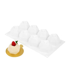 Pastry Tek Silicone Diamond Sphere Baking Mold - 8-Compartment - 40 count box