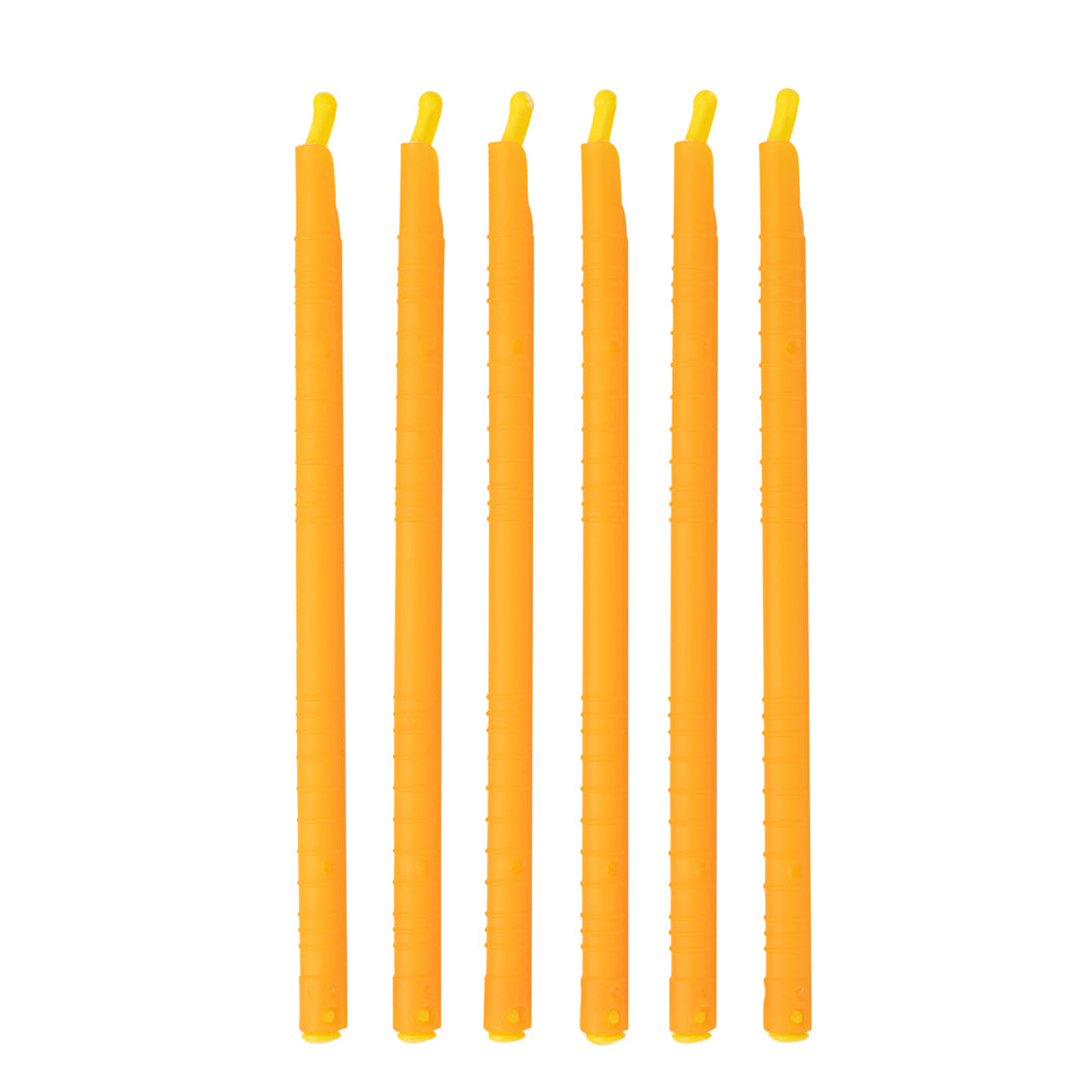 Bag Tek Orange Plastic Sealing Clip - 7" - 6 count box