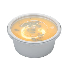 Futura 8 oz Silver Plastic Tamper-Evident Bowl - with Clear Lid, Microwavable - 4 1/4