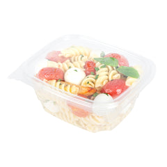 Thermo Tek 16 oz Rectangle Clear Plastic Deli / Snack Container - with Hinged Lid, Anti-Fog - 10