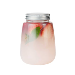 Bottle Tek 12 oz Clear Plastic Candy Jar / Juice Bottle - with Aluminum Lid - 3