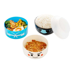 Bento Tek 22 oz Ichiro Kokeshi Bento Box - Two Tiers - 4 1/4
