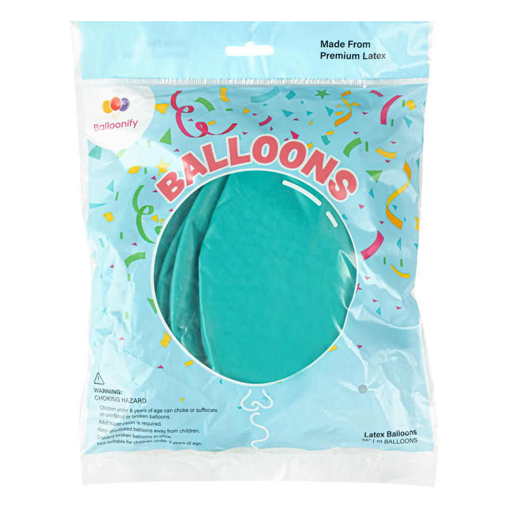 Balloonify Turquoise Latex Balloon - 36" - 10 count box
