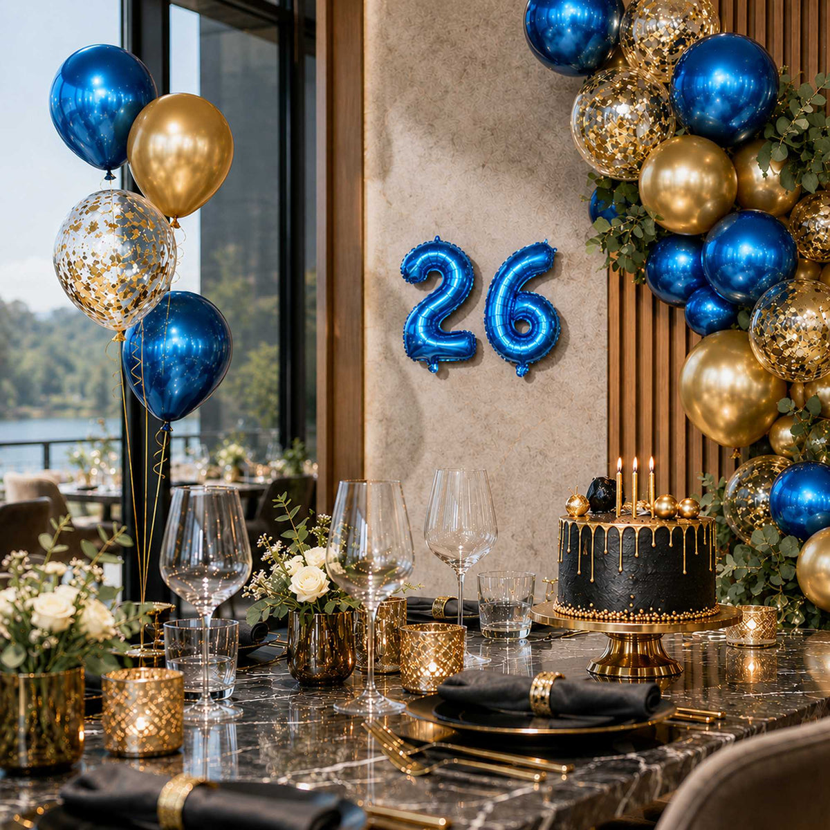 Balloonify Blue Mylar Number 6 Balloon - 16" - 1 count box