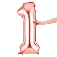 Balloonify Rose Gold Mylar Number 1 Balloon - 40