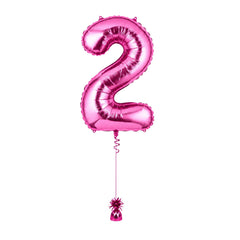 Balloonify Pink Mylar Number 2 Balloon - 40