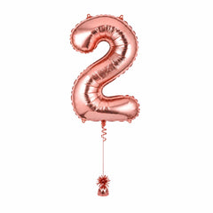 Balloonify Rose Gold Mylar Number 2 Balloon - 40