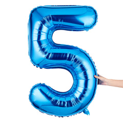 Balloonify Blue Mylar Number 5 Balloon - 40