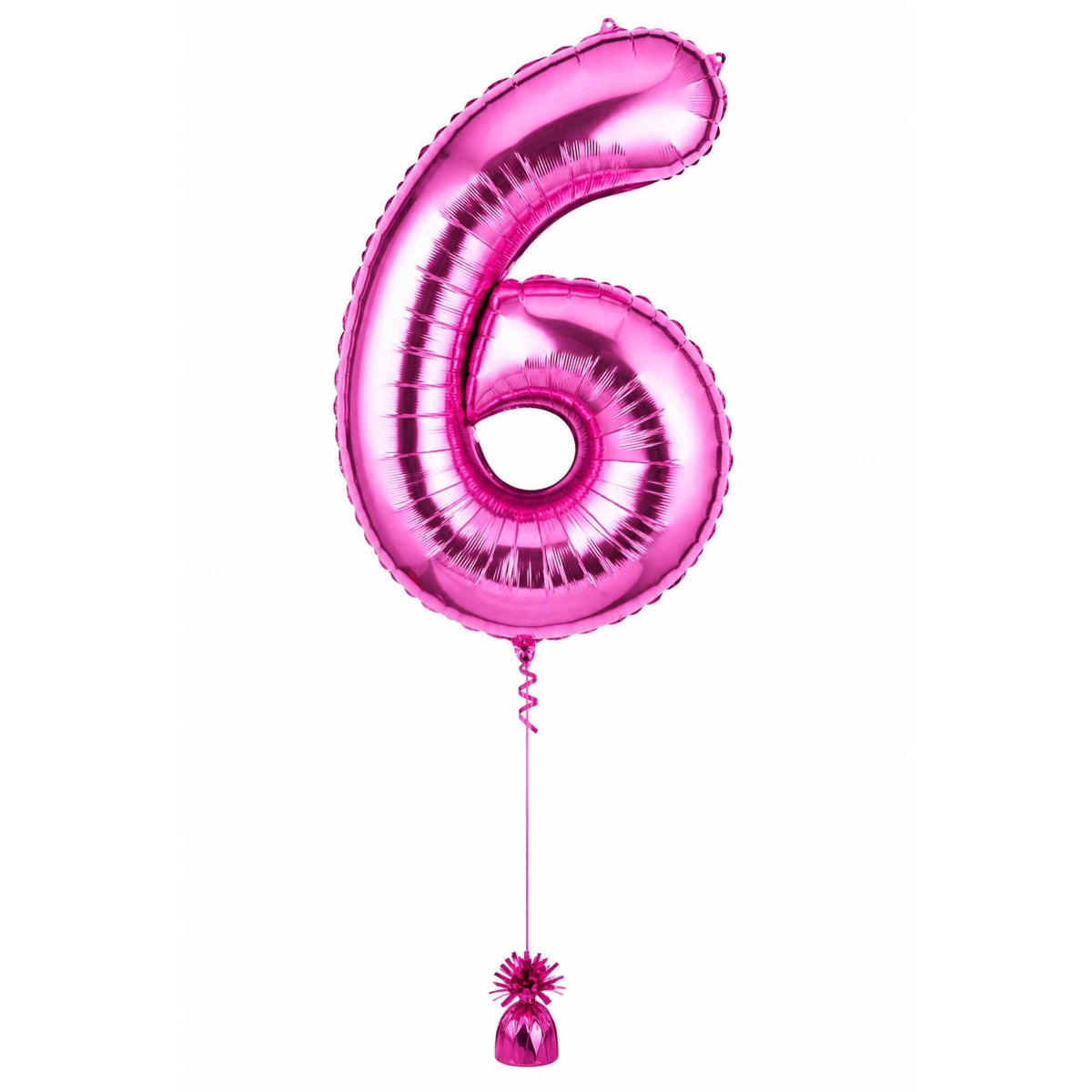 Balloonify Pink Mylar Number 6 Balloon - 40" - 1 count box