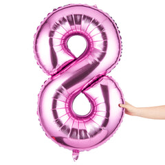 Balloonify Pink Mylar Number 8 Balloon - 40