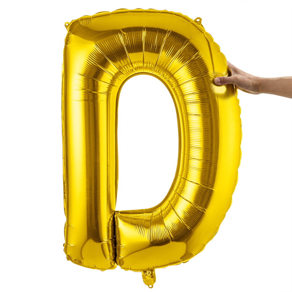 Balloonify Gold Mylar Letter D Balloon - 40" - 1 count box