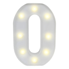 Illumify White LED Marquee Letter O Sign - 8 3/4
