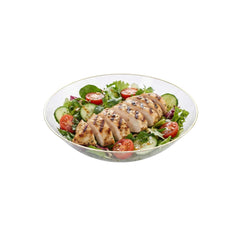 Moderna 16 oz Round Clear Plastic Gold-Rimmed Bowl - 7