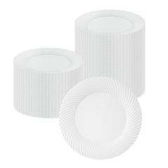 Moderna Round White Plastic Wave Plate - 9