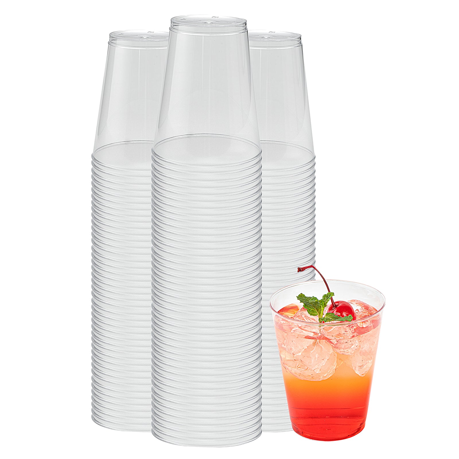 Chef 101 8 oz Clear Plastic Tumbler - 3" x 3" x 3 1/4" - 500 count box