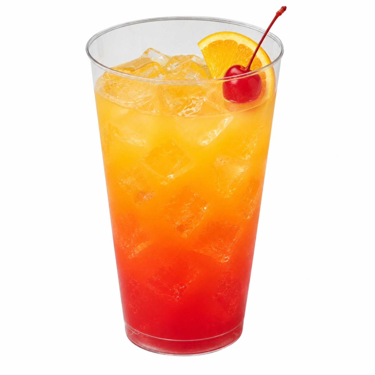 Bev Tek 16 oz Clear Plastic Tumbler - 3 1/4" x 3 1/4" x 5 1/4" - 500 count box