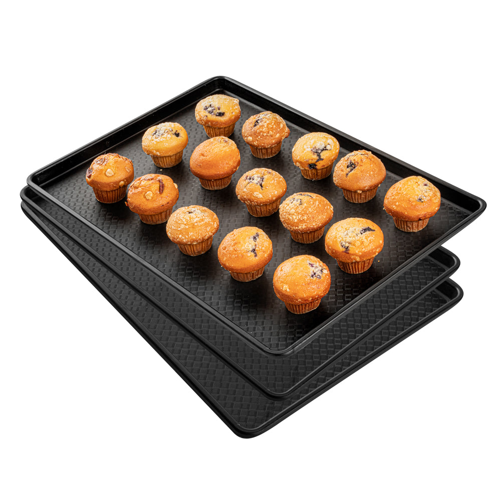Chef 101 Rectangle Black Plastic Display Tray - 26" x 18" - 1 count box