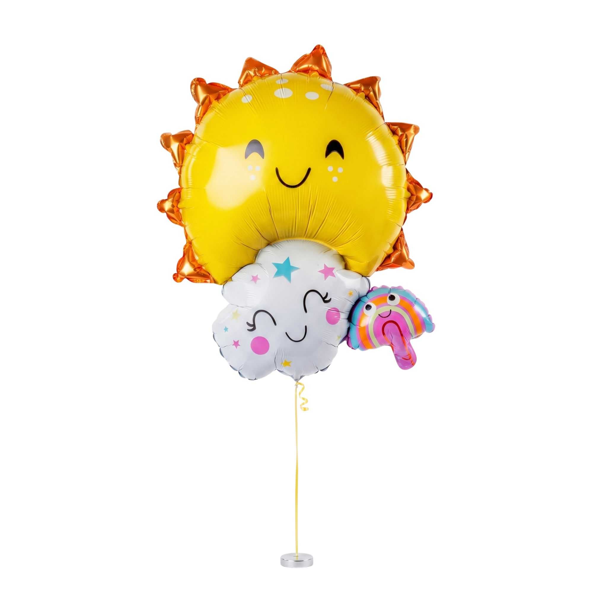 Balloonify Mylar Sun, Cloud and Rainbow Family Balloon - 30 1/4" x 23 1/4" - 1 count box