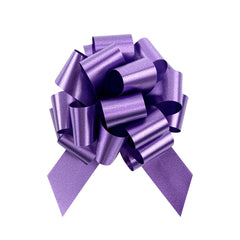 Gift Tek Purple Plastic Flora Satin Pull Bow - 5 1/2