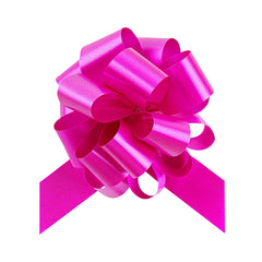 Gift Tek Hot Pink Plastic Flora Satin Pull Bow - 5 1/2