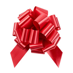 Gift Tek Red Plastic Flora Satin Pull Bow - 5 1/2
