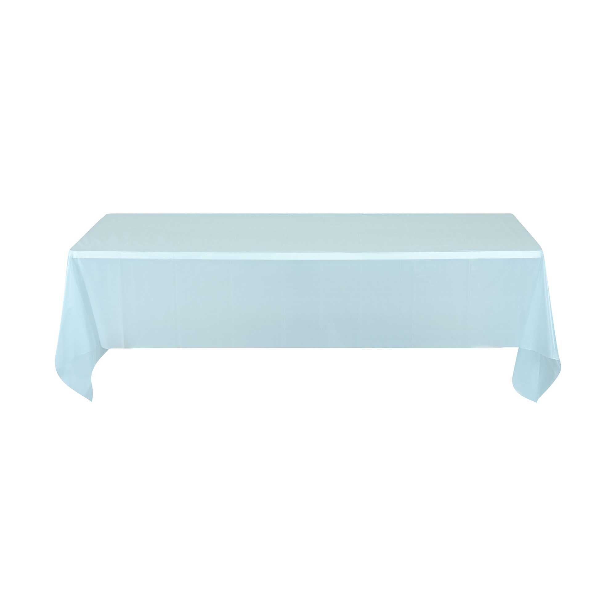 Table Tek Rectangle Blue Plastic Table Cover - 108" x 54" - 2 count box