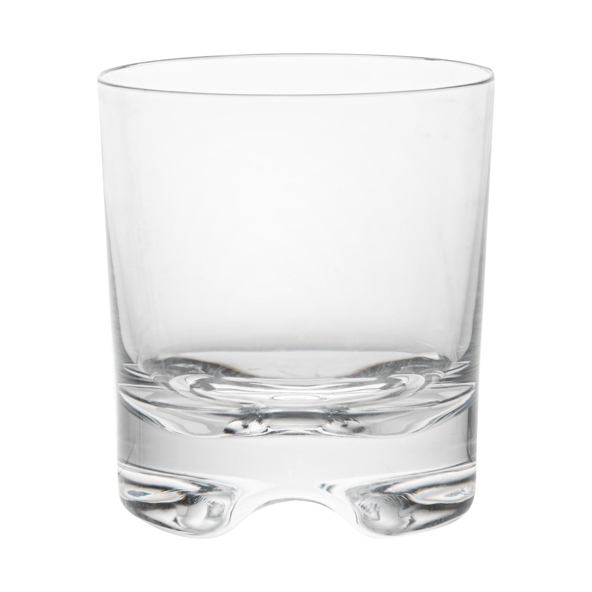 Bev Tek 12 oz Polycarbonate Double Old Fashioned Glass - 3 1/2" x 3 1/2" x 3 3/4" - 6 count box