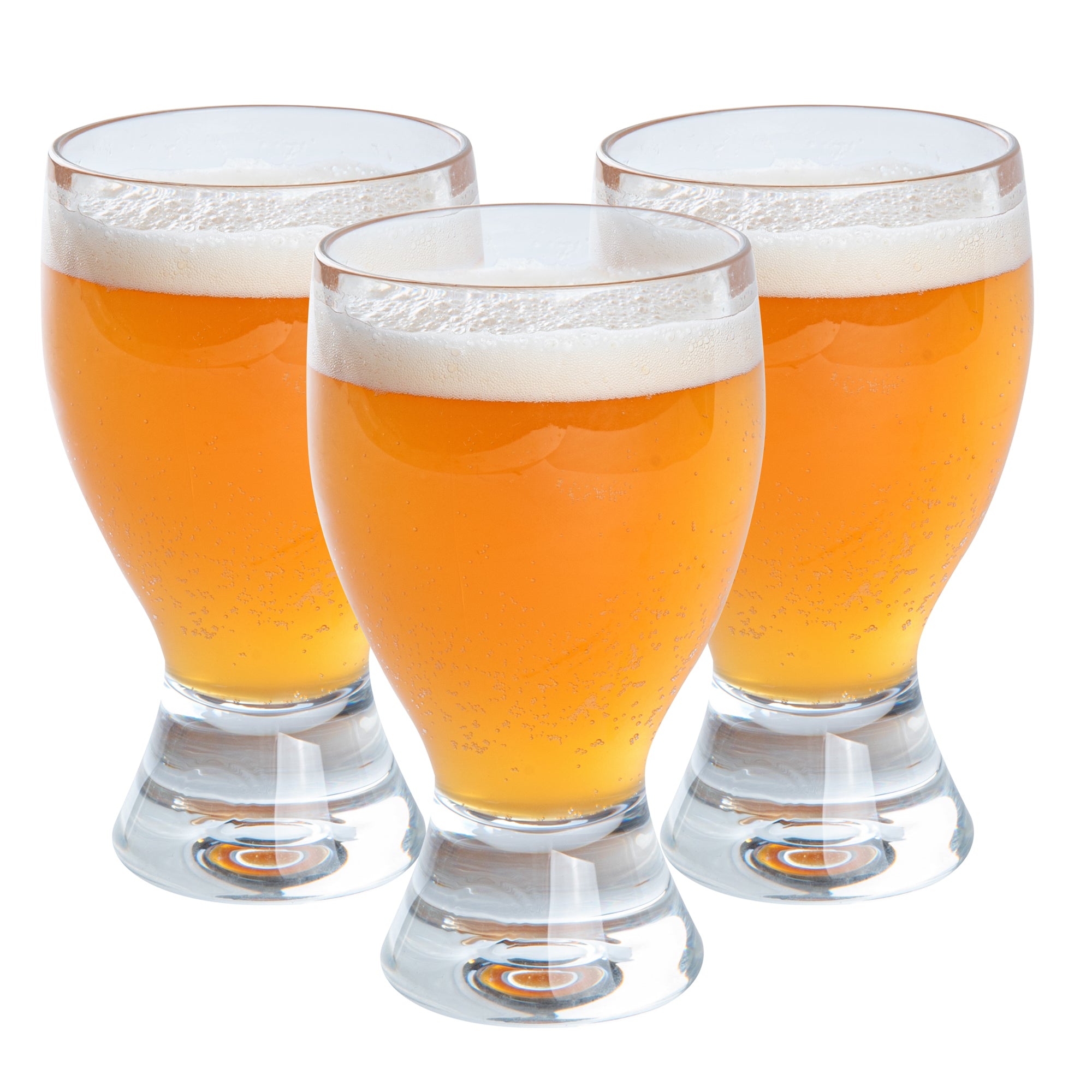 Bev Tek 14 oz Polycarbonate Craft Beer Glass - 3 1/2" x 3 1/2" x 6" - 6 count box