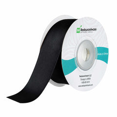Gift Tek Black Polyester Satin Ribbon - Single Face - 1