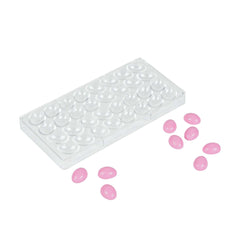 Pastry Tek Polycarbonate Egg Candy / Chocolate Mold - 32-Compartment - 40 count box