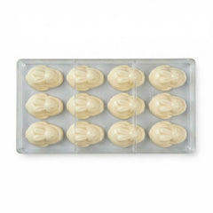 Pastry Tek Polycarbonate Bunny Candy / Chocolate Mold - 12-Compartment - 10 count box