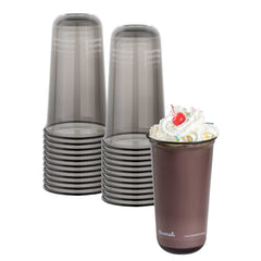 Sustain 24 oz U-Shape Black PLA Plastic Drinking Cup - Compostable, Rounded Bottom - 3 1/2