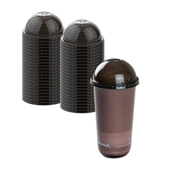 Sustain Round Black PLA Plastic Dome Lid - Fits 12, 16, and 24 oz, Compostable - 3 1/2