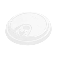 Sustain Round Clear PLA Plastic Straw or Sippy Lid - Fits 12, 16, and 24 oz Cups, Compostable - 3 1/2