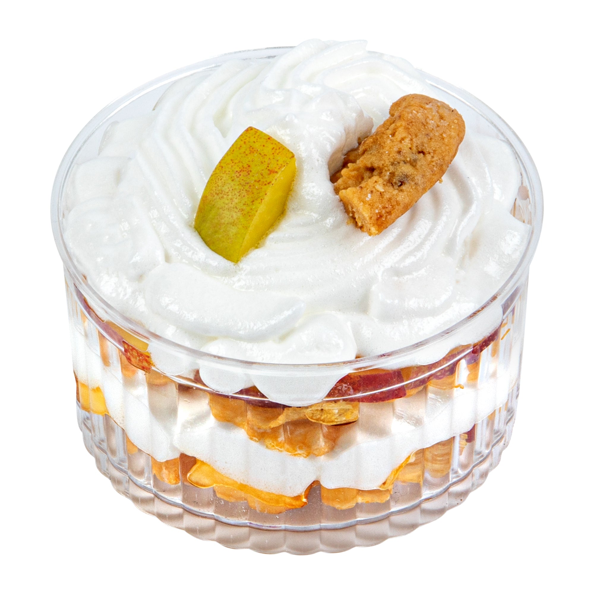 Mini Serve 4 oz Round Clear Plastic Dessert Cup - Fluted - 3'' x 3'' x 1 1/2'' - 100 count box