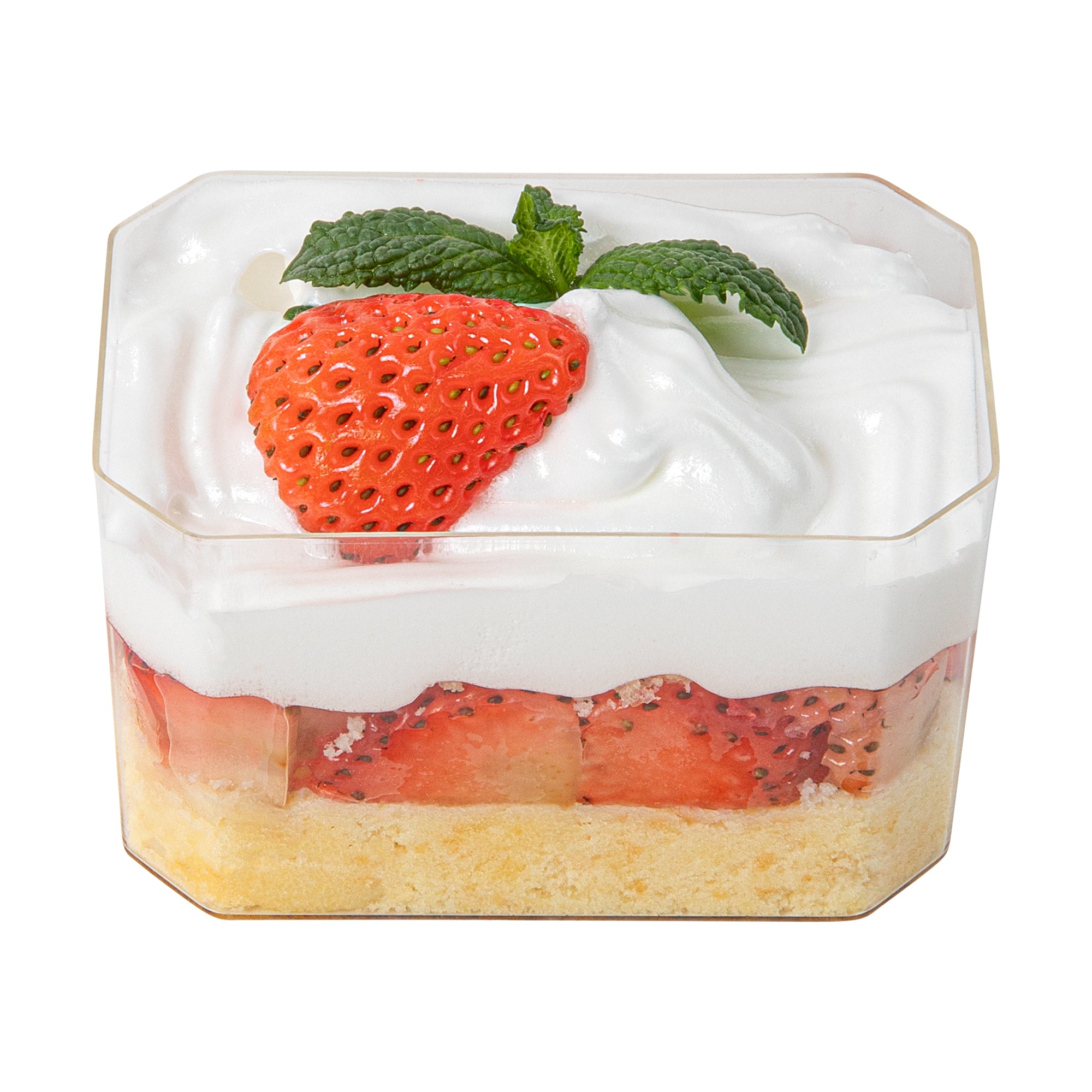 Mini Serve 3 oz Rectangle Clear Plastic Dessert Cup - 3 1/4" x 2" x 2" - 100 count box