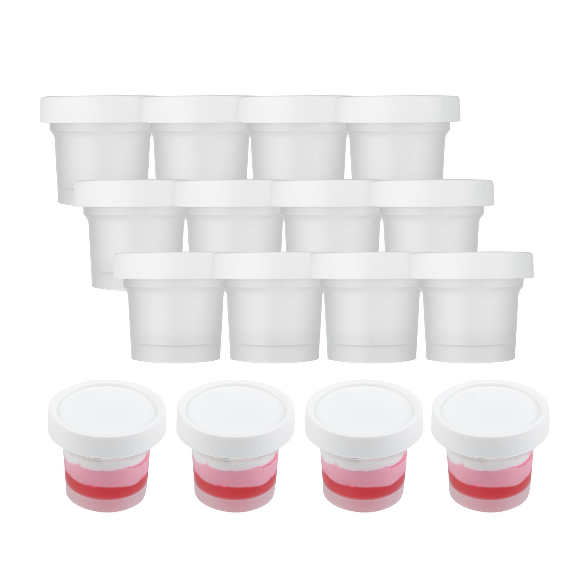 Mini Serve 5 oz Round Clear Plastic Dessert Cup - with Lid - 3'' x 3'' x 2 1/2'' - 100 count box