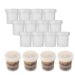 Mini Serve 10 oz Round Clear Plastic Dessert Cup - with Lid - 3 1/2'' x 3 1/2'' x 3 1/2'' - 25 count box
