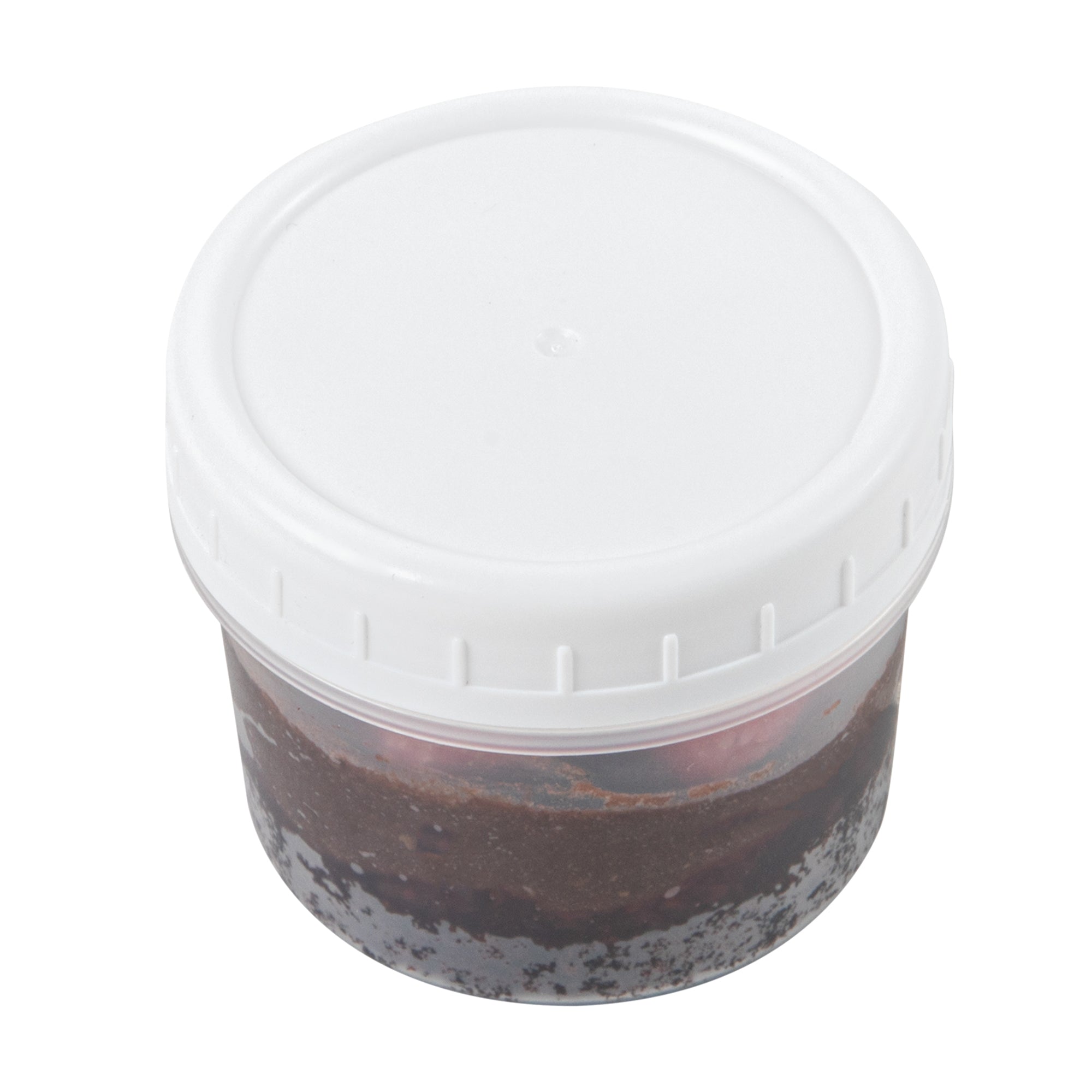 Mini Serve 7 oz Round Clear Plastic Dessert Cup - with Lid - 2 3/4'' x 2 3/4'' x 2 1/2'' - 100 count box