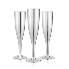 Bev Tek 5 oz Mirrored Plastic Champagne Flute - 2