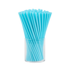 Vanish Blue PHA Plastic Straw - Unwrapped, Compostable - 7 3/4