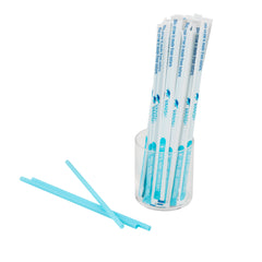 Vanish Blue PHA Plastic Straw - Wrapped, Compostable - 8 1/4