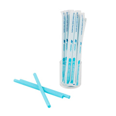 Vanish Blue PHA Plastic Straw - Wrapped, Compostable - 9
