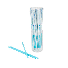 Vanish Blue PHA Plastic Straw - Wrapped, Compostable - 10 1/4
