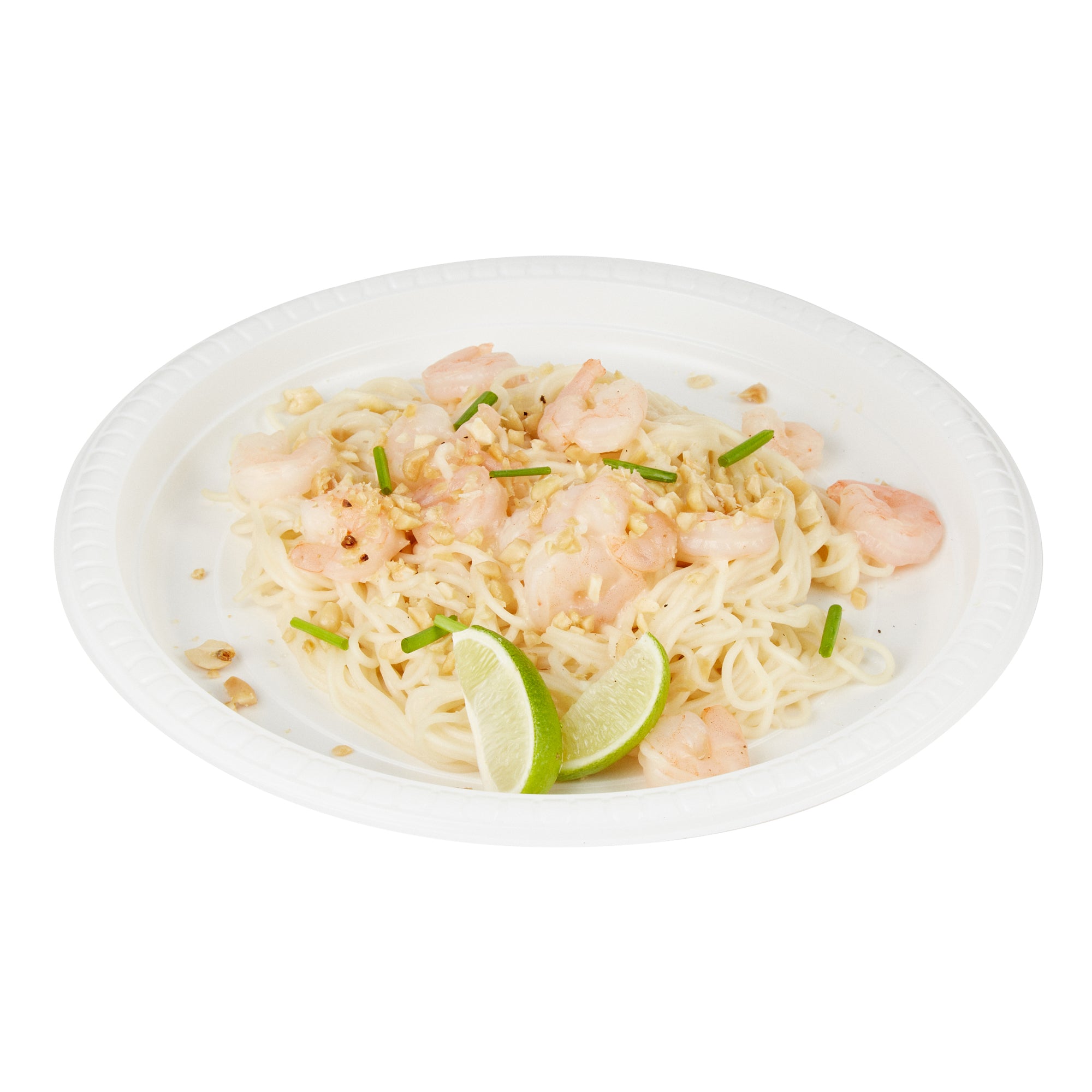 Chef 101 Round White Plastic Plate - Microwavable - 10 1/4" x 10 1/4" x 3/4" - 100 count box