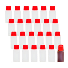 Bento Tek 6 mL Translucent Plastic Soy Sauce Bottle - with Red Cap - 1/2