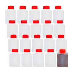 Bento Tek 1 oz Translucent Plastic Soy Sauce Bottle - with Red Cap - 1 1/2