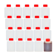 Bento Tek 2 oz Translucent Plastic Soy Sauce Bottle - with Red Cap - 1 1/2