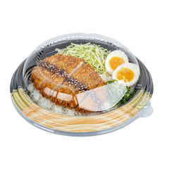 Bento Tek Round Clear Plastic Lid - Fits 14 oz Asian Style Bowl - 7 1/4'' x 7 1/4'' x 1 3/4'' - 400 count box