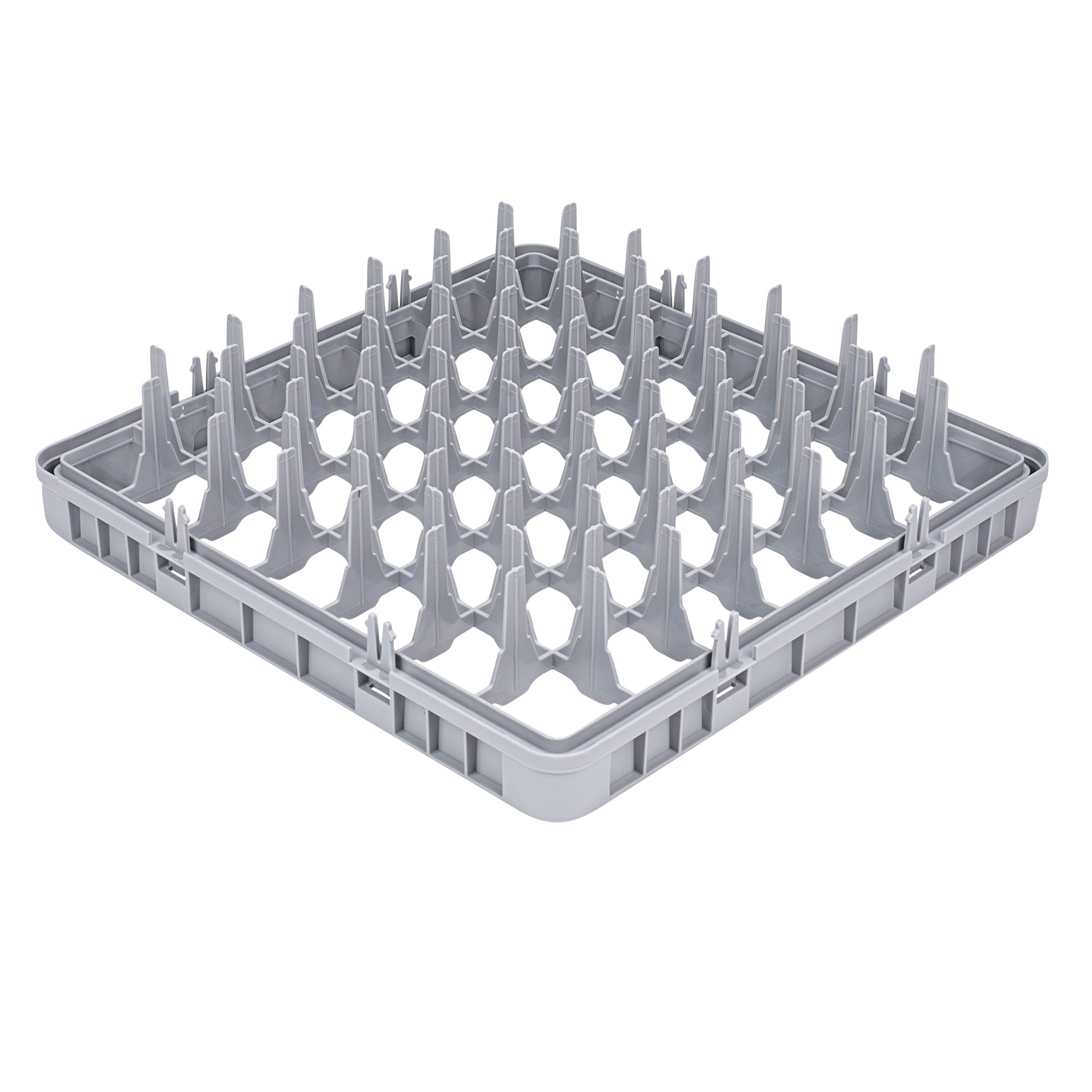Clean Tek Professional Gray Full Drop Extender - 49 Compartments - 19 3/4" x 19 3/4" x 4 3/4" - 1 count box